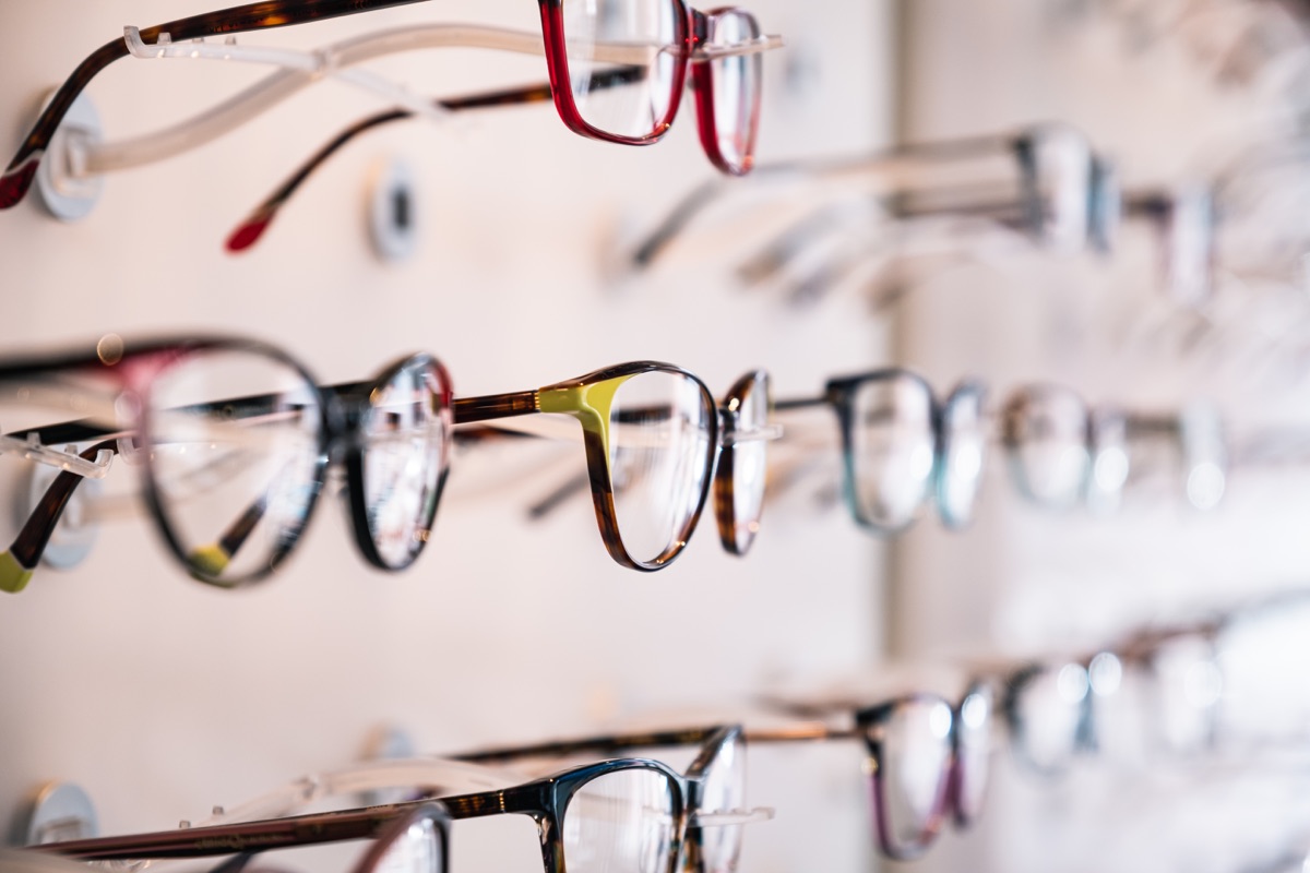 Glasses display at Arbor Eyecare Sammamish